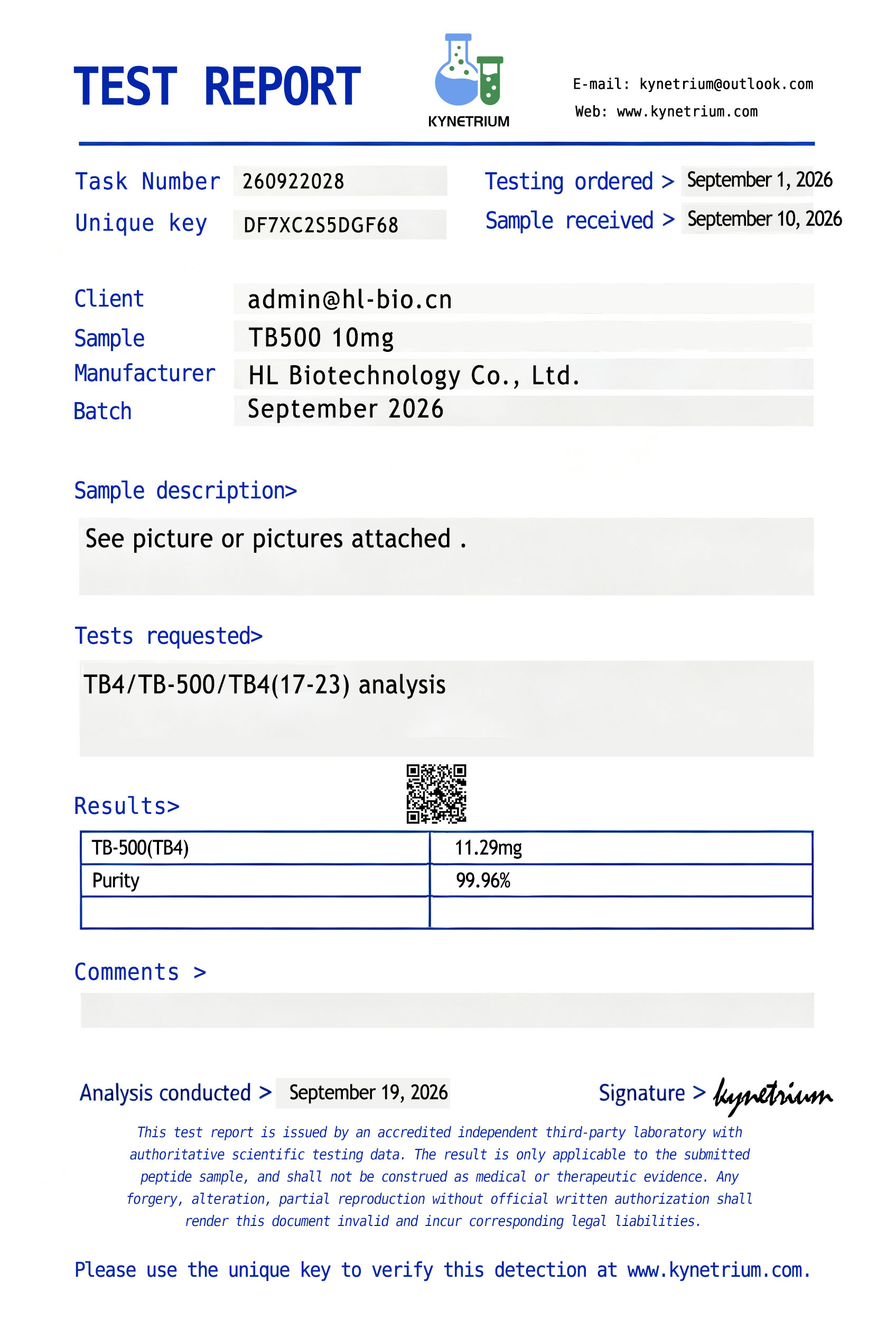 admin@hl-bio.cn / Europea
